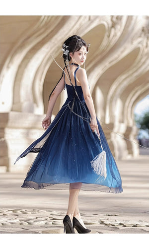 Discover a blue modern hanfu with elegant hanfu sleeves, a stylish hanfu jacket, and timeless charm. Perfect for princess hanfu dress, fairy hanfu dress, or casual hanfu, it suits every hanfu woman. Pair with a hanfu shirt or wear it as a modern hanfu dress. Inspired by Ming Dynasty hanfu, it’s ideal for hanfu cosplay or as a cozy winter hanfu. Visit our hanfu shop for the best modernised hanfu and authentic blue hanfu.