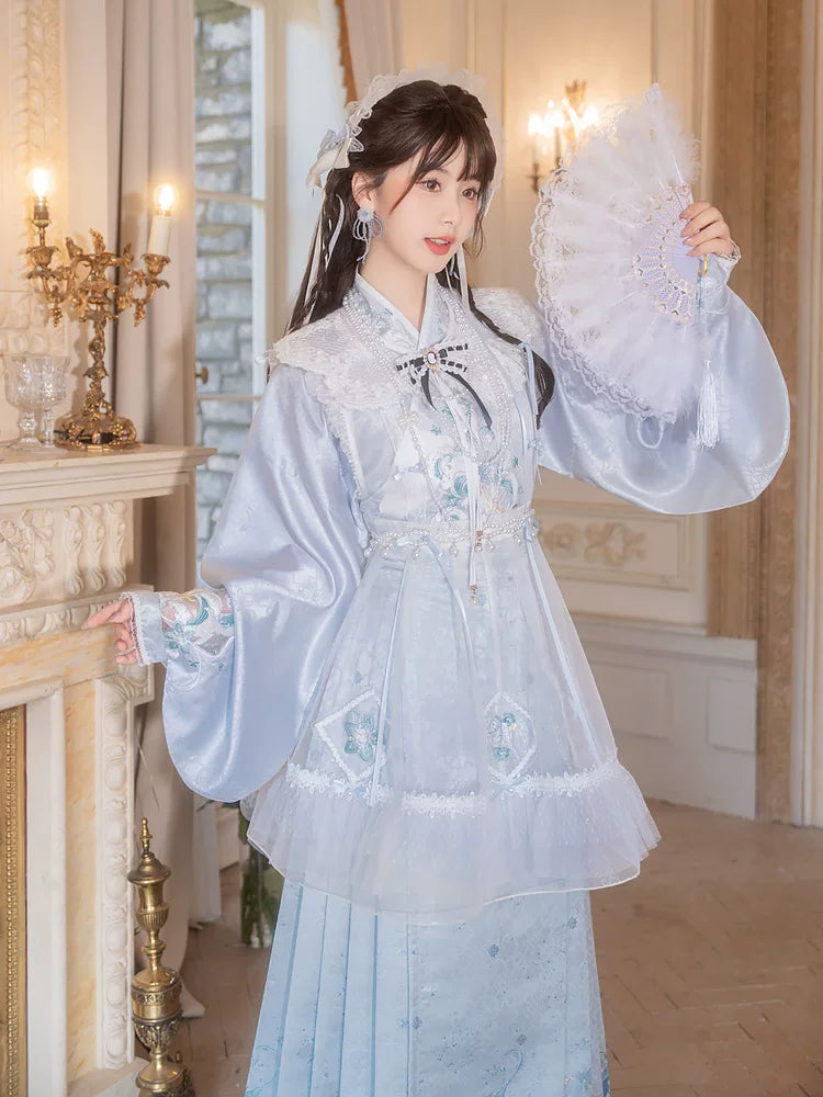 Hymn of the Sea Ming Hanfu Mamian skirt and cloud collar product photo 5