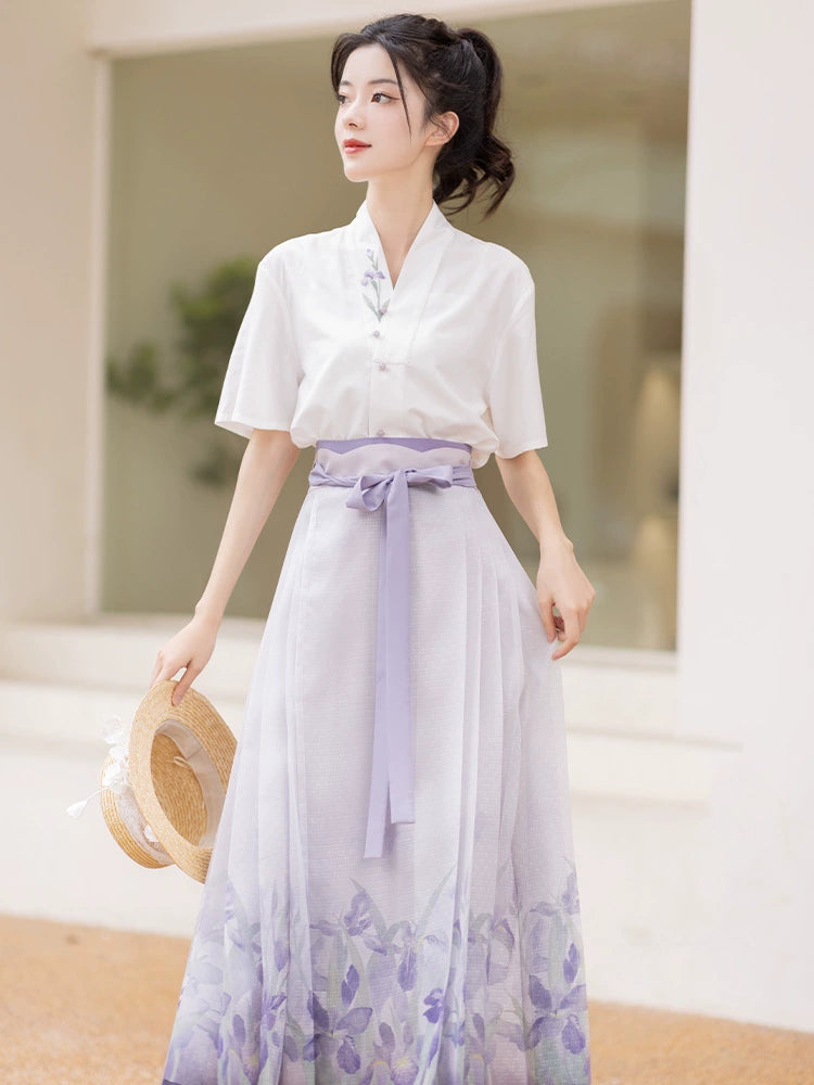 Discover a Purple modern hanfu with elegant hanfu sleeves, a stylish hanfu jacket, and timeless charm. Perfect for princess hanfu dress, fairy hanfu dress, or casual hanfu, it suits every hanfu woman. Pair with a hanfu shirt or wear it as a modern hanfu dress. Inspired by Ming Dynasty hanfu, it’s ideal for hanfu cosplay or as a cozy winter hanfu. Visit our hanfu shop for the best modernised hanfu and authentic blue hanfu.