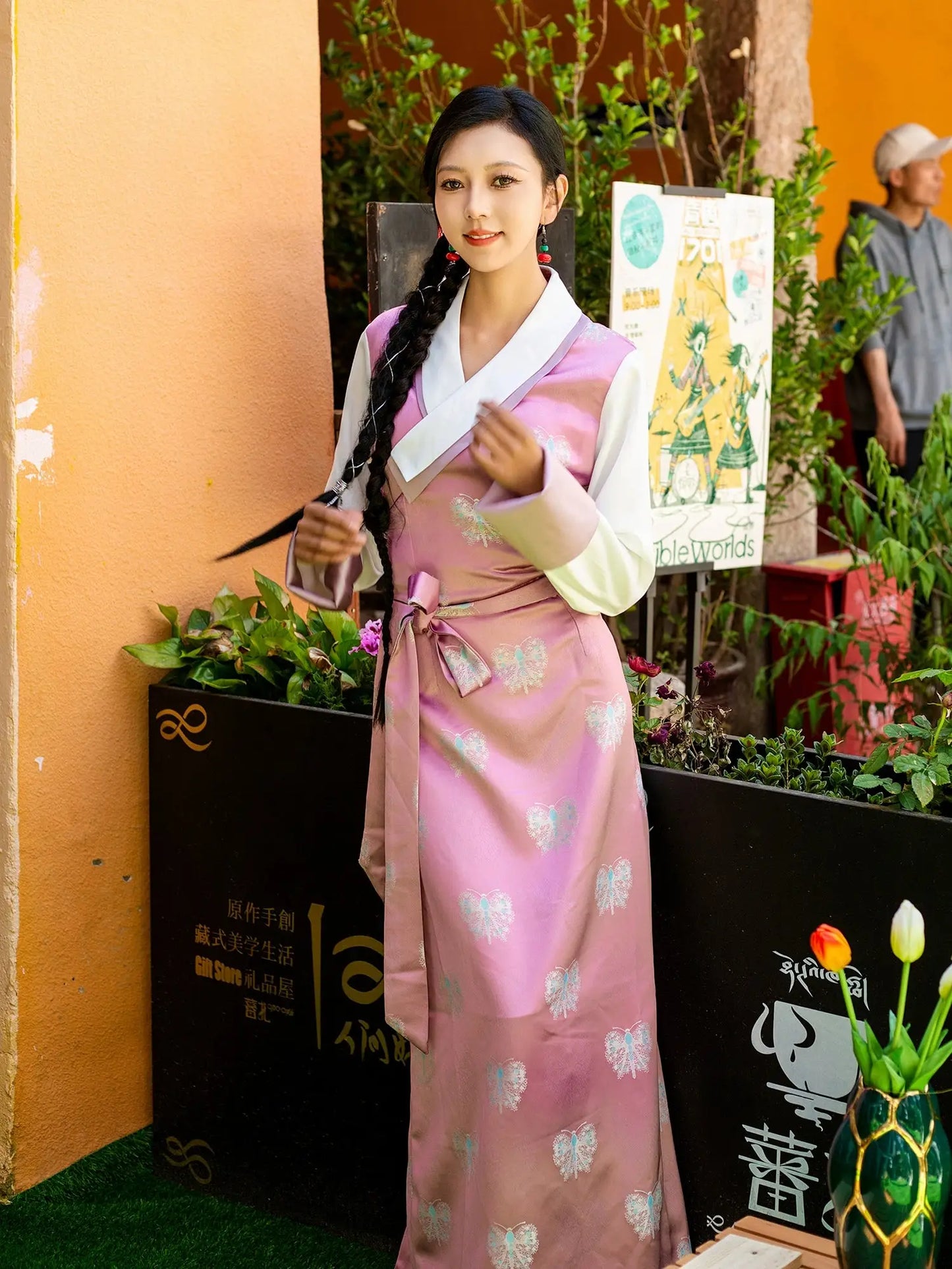 Tibetan traditional long skirt clothing