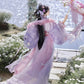 Flowers fly into dreams, Warring States robe embroidery fairy spring and summer Hanfu