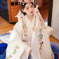 White Korean Embroidered Wedding Hanbok Palace Wedding Princess Yanji