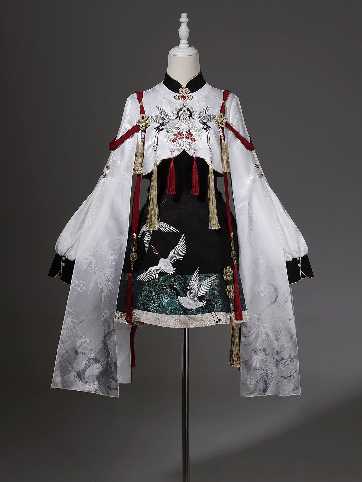 Crane Embroidered Lolita Dress Set