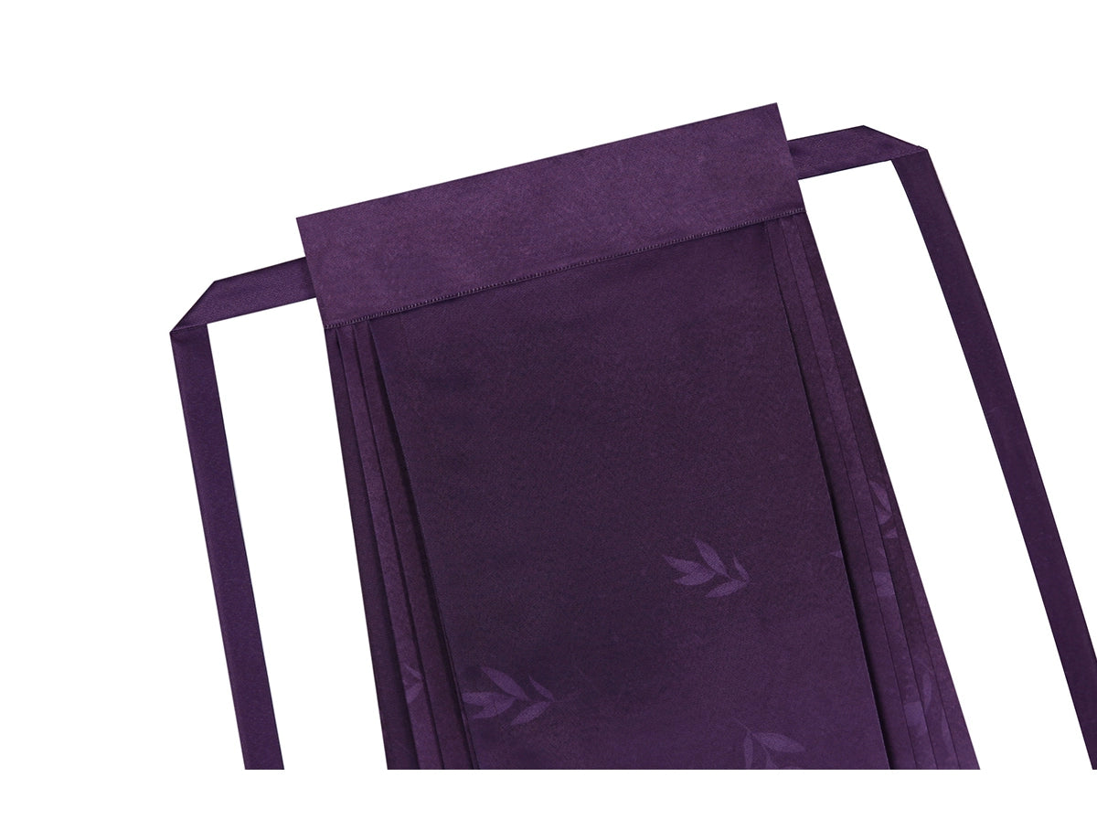 Ming style Hanfu aircraft sleeve top, dark purple gradient horse face skirt