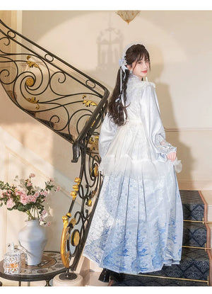 Hymn of the Sea Ming Hanfu Mamian skirt and cloud collar product photo 15