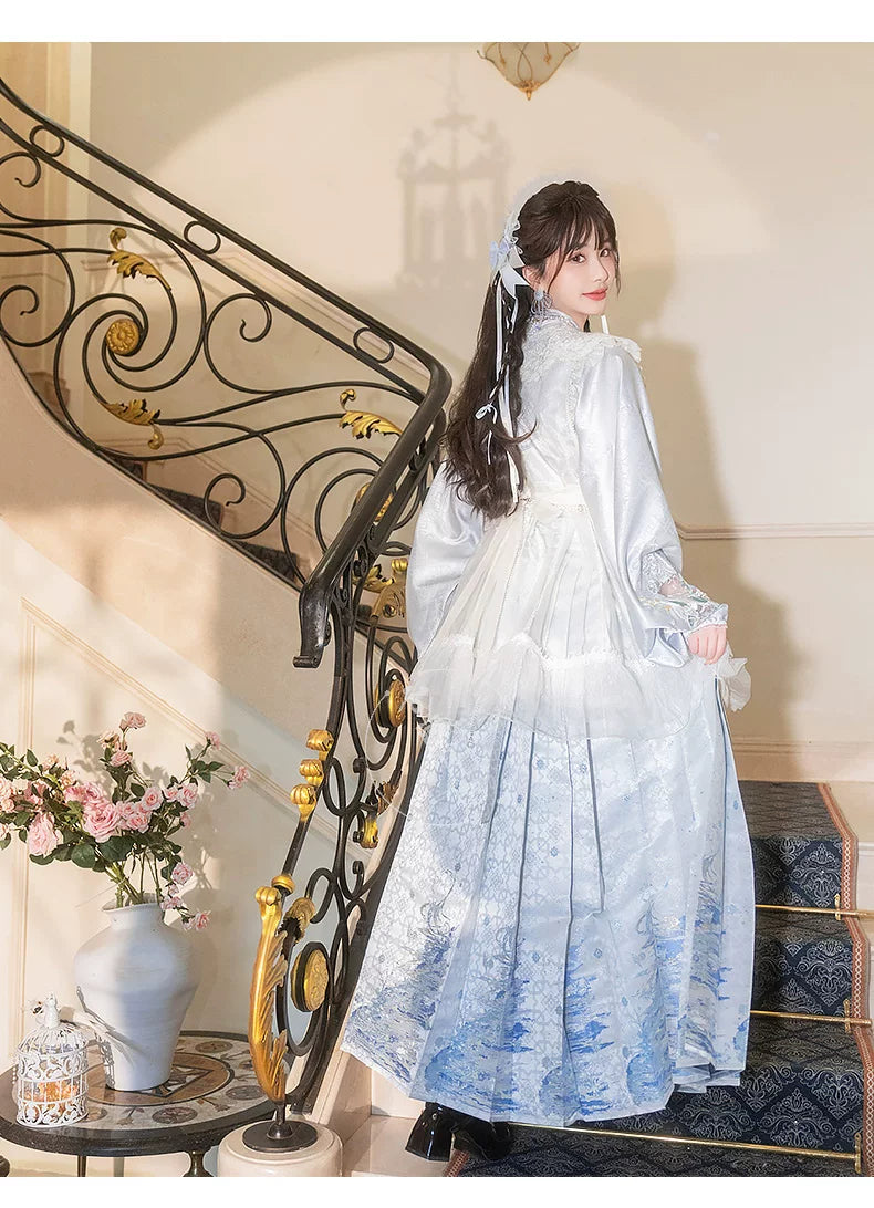 Hymn of the Sea Ming Hanfu Mamian skirt and cloud collar product photo 15