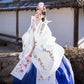 White Korean Embroidered Wedding Hanbok Palace Wedding Princess Yanji