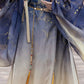 [Dragon Roar] Hanfu Printing Smudge Embroidery Ming Blue Daoist Robe