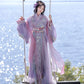 Flowers fly into dreams, Warring States robe embroidery fairy spring and summer Hanfu