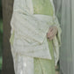 High-end lace Taisho Roman style modified kimono retro dress avocado green