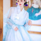 Blue Hanbok Korean Dress Women's Court Dress