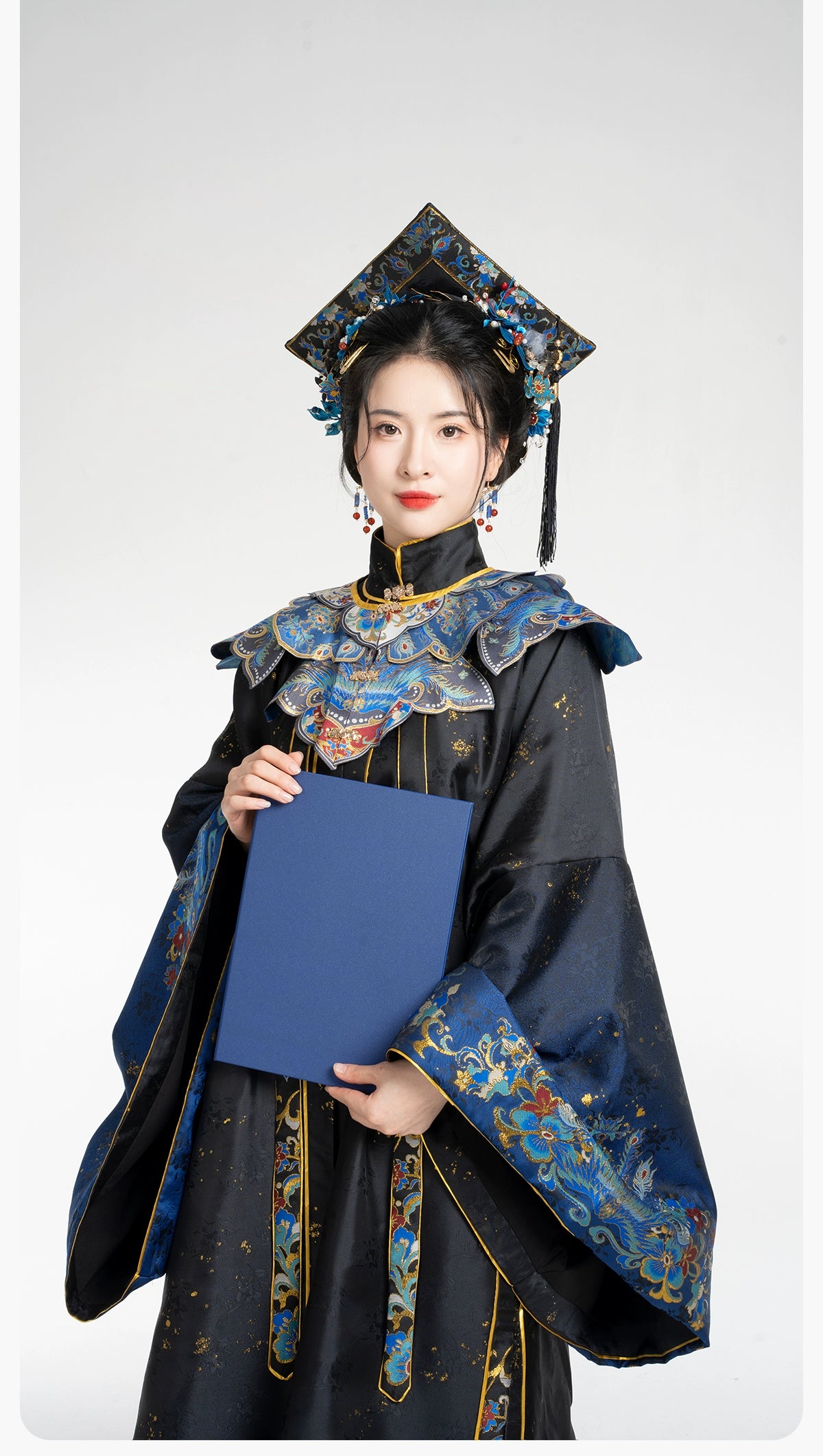 [Chinese Style Graduation Top Hat] 2025 New Doctor Hat Degree Hat Master Hat Hanfu Set