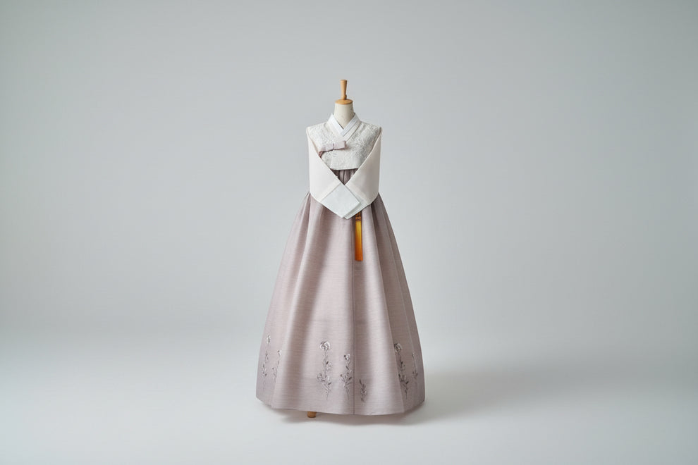 Pastel Embroidered Korean Hanbok | Elegant Traditional Korean Dress ...