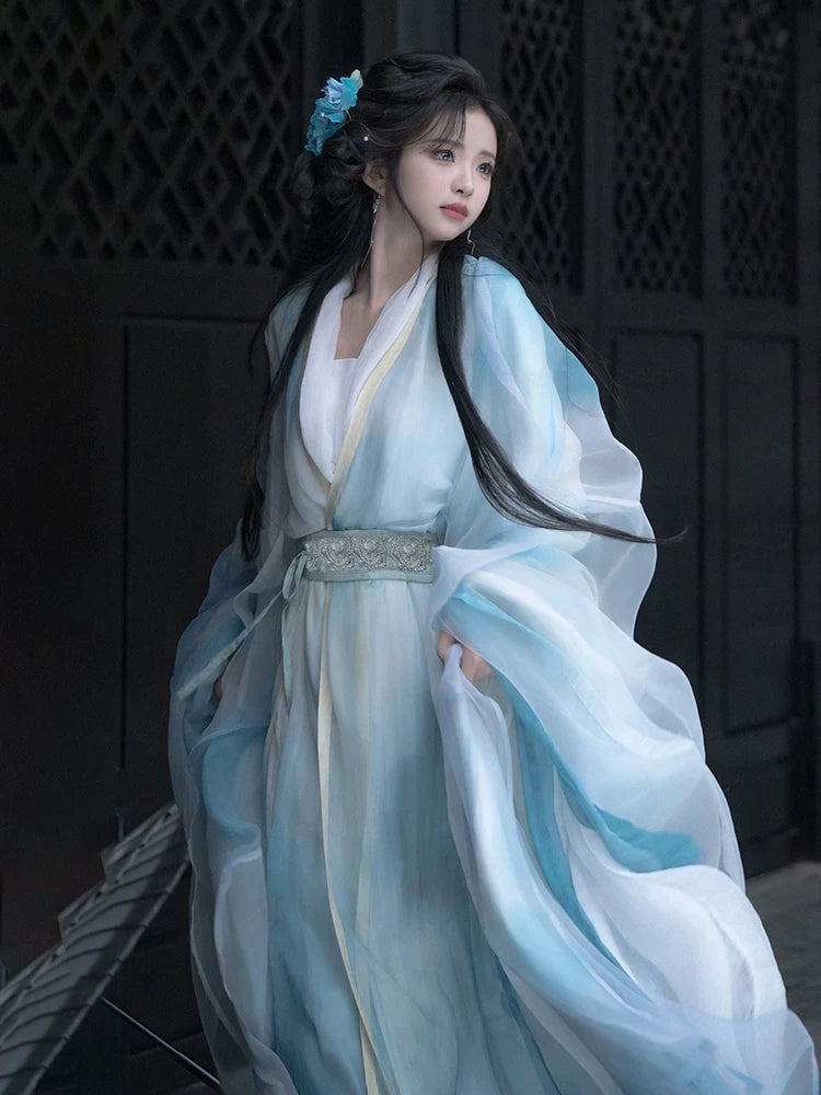 Piaomiao Xian 4-Piece Hanfu Set | Improved Han Element Ethereal Immortal Fairy Dress
