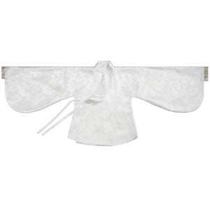  Pipa sleeve cross collar jacket dark jacquard floral plus size hanfu daily

