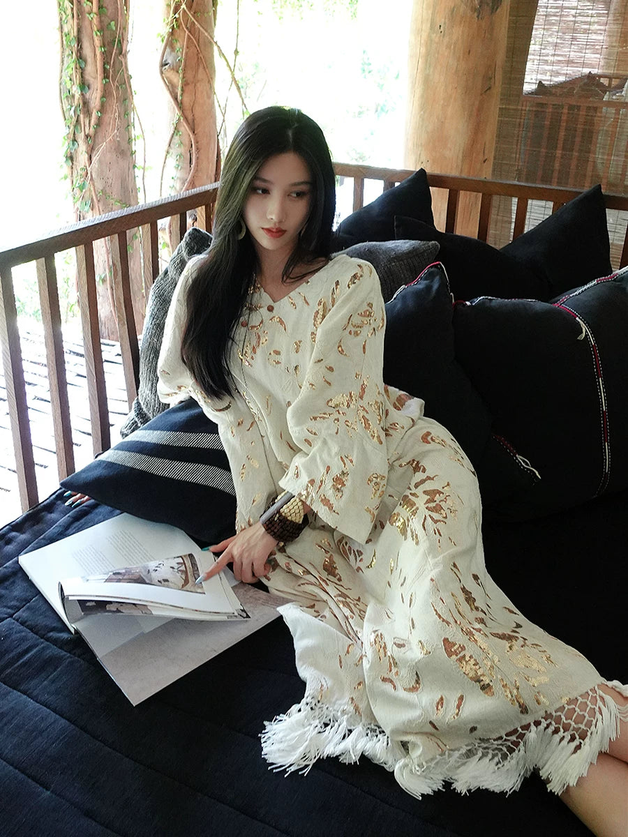Hsinchu purple gas donglai new chinese empty mountain ephemera in the world retro slim strap suspender dress