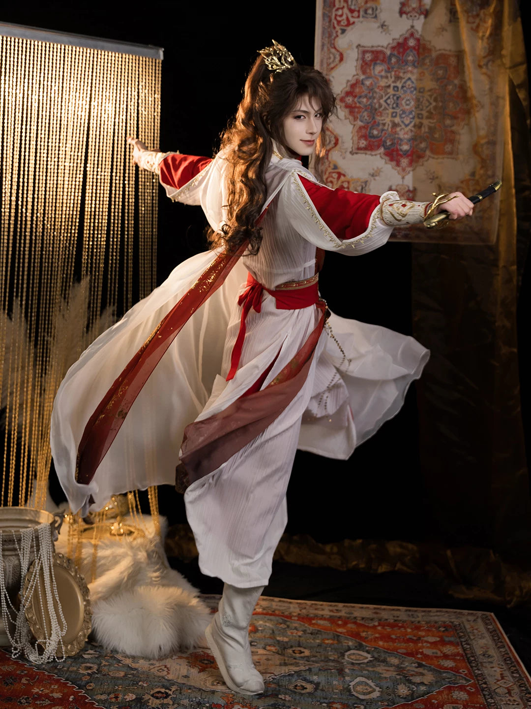 Shu si embroidered luo yi shu ming ember shu fairy cool sa handsome wuxia guest national style film television ancient style men and women spring summer photos