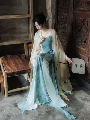 Spring is not wrong butterfly embroidery dress new chinese style original design women improved daily dress fabric detail

