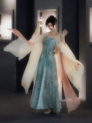 Spring is not wrong new chinese butterfly dress cold jacquard embroidery original women improved daily wear front view

