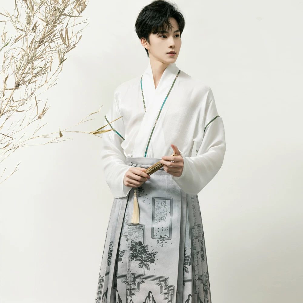 Zhaohua fu weaving gold horse dress new chinese antique original pair top hanfu men and girls