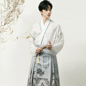 Zhaohua fu weaving gold horse dress new chinese antique original pair top hanfu men and girls