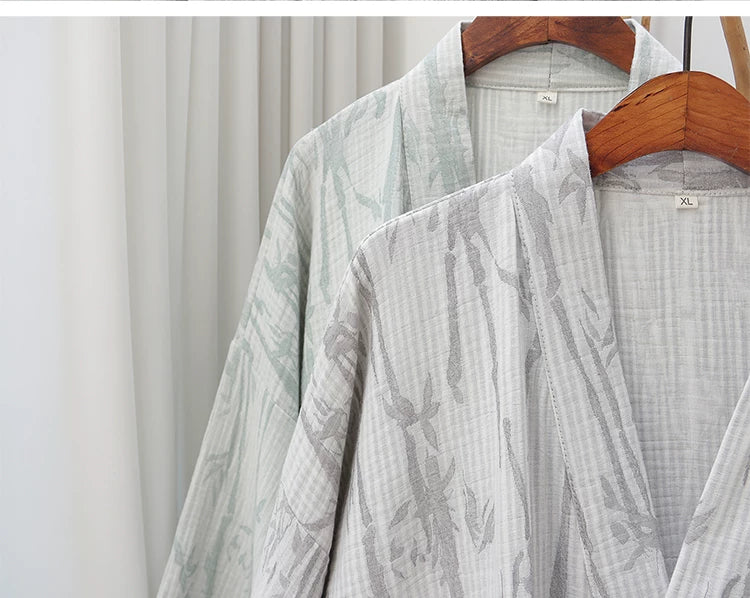 Crossover front closure detail of the New Chinese style cotton robe