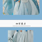 Blue traditional hanfu dress for women, inspired by the Song Dynasty style and crafted from luxurious silk. This hanfu includes a matching coat or jacket, making it perfect for winter and Chinese New Year celebrations. Ideal for occasions like graduations, cosplay events, or even as a fairy-style hanfu, this outfit combines elegance and historical charm. Available at our hanfu shop, where you can explore authentic hanfu for sale. A perfect choice for those wondering where to buy hanfu online, offering both 