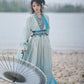 Blue traditional hanfu dress for women, inspired by the Song Dynasty style and crafted from luxurious silk. This hanfu includes a matching coat or jacket, making it perfect for winter and Chinese New Year celebrations. Ideal for occasions like graduations, cosplay events, or even as a fairy-style hanfu, this outfit combines elegance and historical charm. Available at our hanfu shop, where you can explore authentic hanfu for sale. A perfect choice for those wondering where to buy hanfu online, offering both 