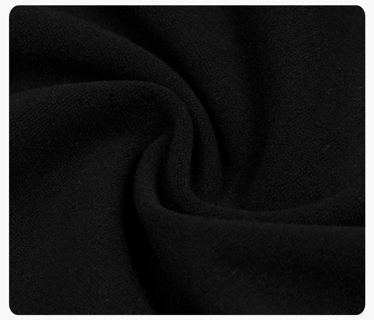 Close-up of the black modern Hanfu coat fabric texture