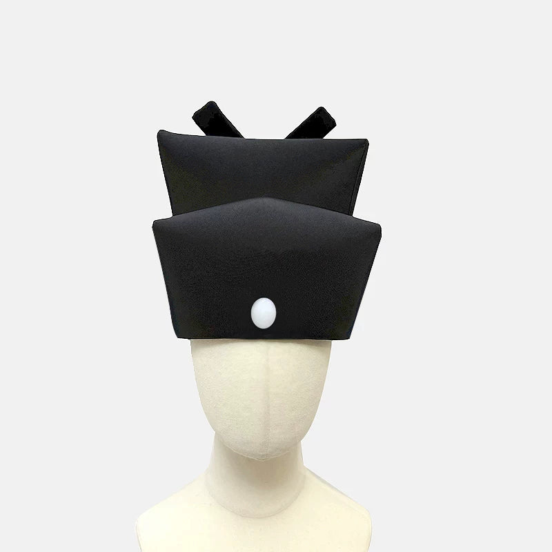 Crossed-wing futou hat with jade-style ornament