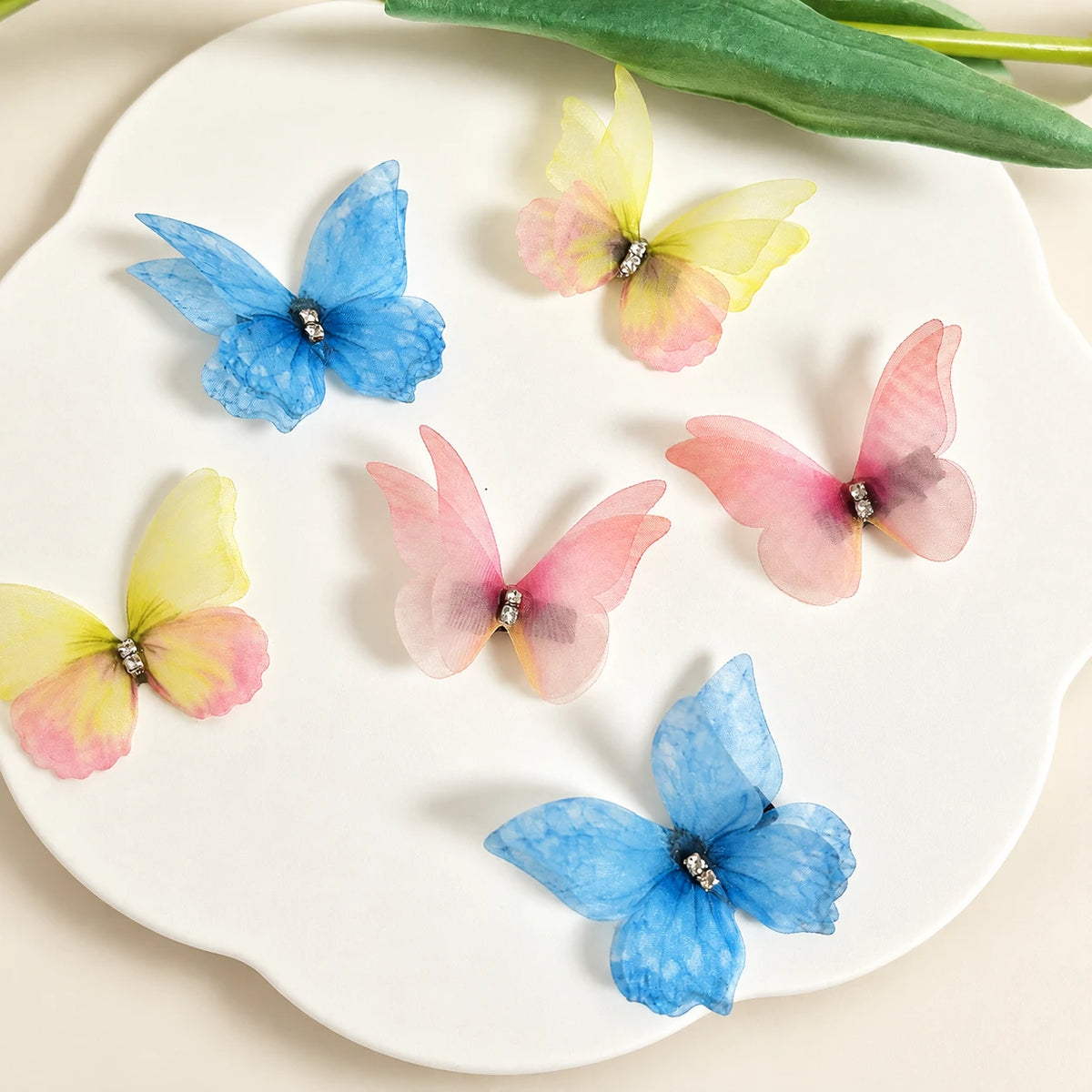 Pastel butterfly accent colours
