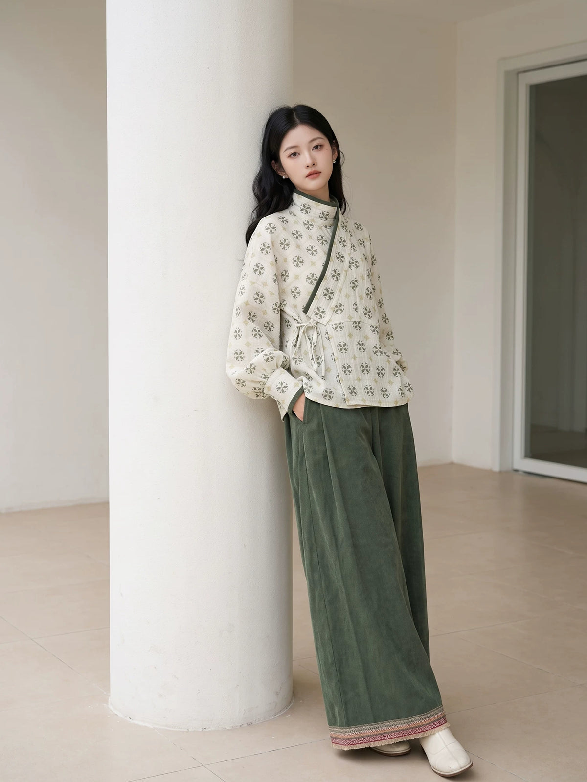 Green Botanical Modern Hanfu — original product photograph 7