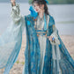 Blue traditional hanfu dress for women, inspired by the Song Dynasty style and crafted from luxurious silk. This hanfu includes a matching coat or jacket, making it perfect for winter and Chinese New Year celebrations. Ideal for occasions like graduations, cosplay events, or even as a fairy-style hanfu, this outfit combines elegance and historical charm. Available at our hanfu shop, where you can explore authentic hanfu for sale. A perfect choice for those wondering where to buy hanfu online, offering both 