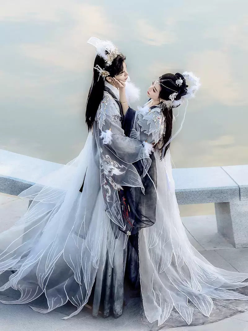 Wei Jin inspired couple Hanfu set for stage performance and cosplay