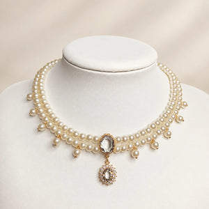 Clear double-layer necklace