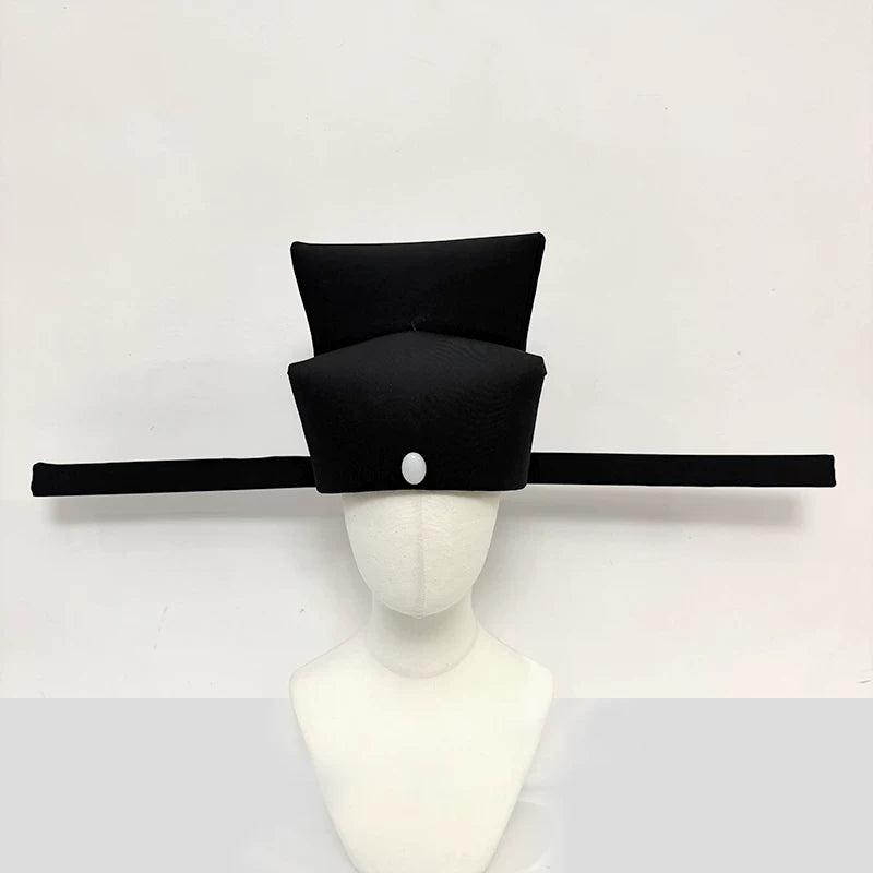 Long-wing futou hat with jade-style front ornament