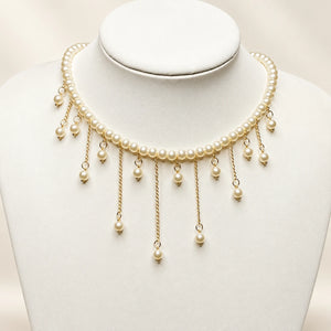 Starfall necklace displayed on a bust