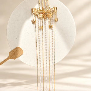 Large butterfly tassel back ornament
