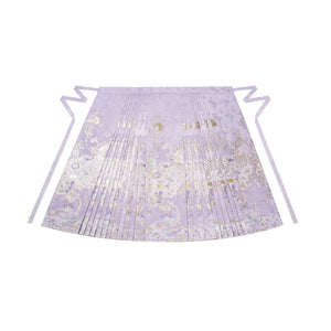 Purple butterfly brocade wrap skirt laid flat