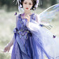 Purple traditional hanfu dress for women, inspired by Song Dynasty, featuring silk fabric with hanfu coat and jacket. Ideal for Chinese New Year, winter hanfu, graduations, and fairy hanfu cosplay. This elegant hanfu is available for sale at hanfu shops and online stores, perfect for hanfu women seeking unique traditional and modern Chinese clothing.