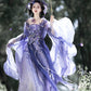 Purple traditional hanfu dress for women, inspired by Song Dynasty, featuring silk fabric with hanfu coat and jacket. Ideal for Chinese New Year, winter hanfu, graduations, and fairy hanfu cosplay. This elegant hanfu is available for sale at hanfu shops and online stores, perfect for hanfu women seeking unique traditional and modern Chinese clothing.