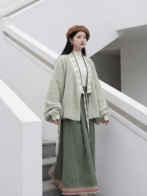 Sage Green Winter Hanfu — original product photograph 1