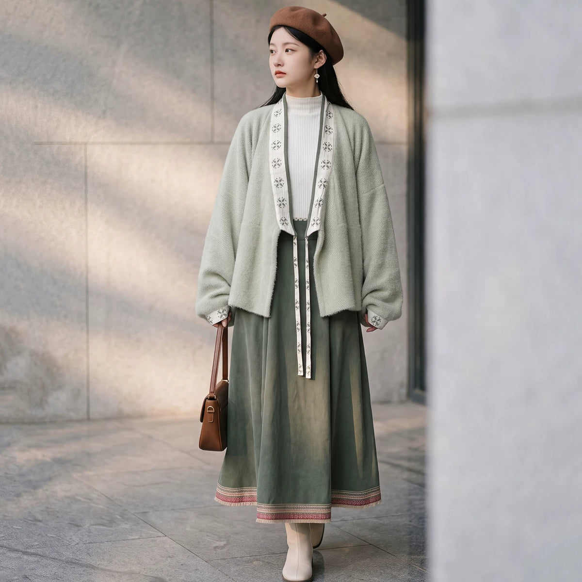 Sage Green Winter Hanfu — original product photograph 17