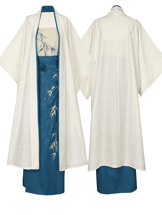 Featuring a diverse collection of Hanfu styles, this display presents a blend of traditional and modern elements, from the intricate embroidery of classic Hanfu to contemporary menswear. The assortment includes authentic Tang Dynasty dresses and detailed Ming Dynasty Hanfu, alongside luxurious royal attire and scholar officials' outfits. With a special emphasis on men's Hanfu, the exhibit highlights the rich cultural tapestry of traditional Asian clothing and modern, Asian-inspired fashion