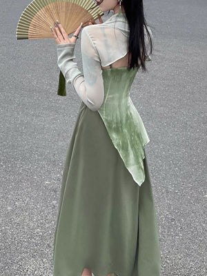 Hanfu dress hanfu skirt hanfu top hanfu cloak hanfu cape cheongsam cheongsam dress chinese dress cheongsam top chinese dragon Traditional Hanfu Green Hanfu Modern Daily wear Hanfu