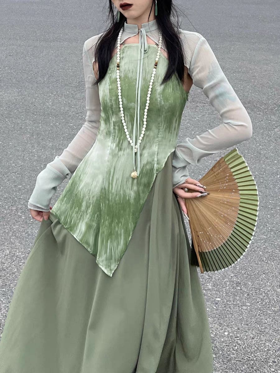 Hanfu dress hanfu skirt hanfu top hanfu cloak hanfu cape cheongsam cheongsam dress chinese dress cheongsam top chinese dragon Traditional Hanfu Green Hanfu Modern Daily wear Hanfu