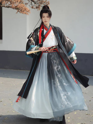 men's Hanfu, from traditional Chinese menswear to modern  from Tang Dynasty traditional attire to Ming and Song Dynasty inspired Hanfu. Items such as scholar official Hanfu hats, Chinese court official attire, and royal traditional dress are prominently featured. This display also offers a glimpse into the evolution of Asian clothing, presenting pieces like casual Hanfu and Asian-inspired outfits.Hanfu patterns contributes to the journey through the history of male Chinese and Asian fashion