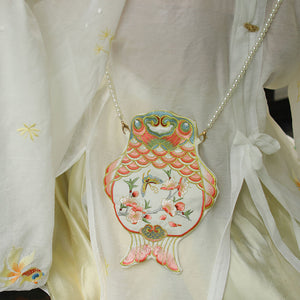 Hanfu Goldfish Embroidered Bag - Yandan_hanfu_china