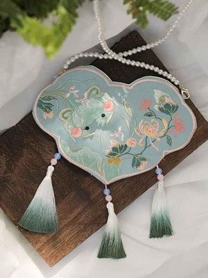 Green Embroidery Bag - High-Quality, Eye-Catching Handbag with Unique Designs for Fashion-Conscious Women - Ideal for Daily Use