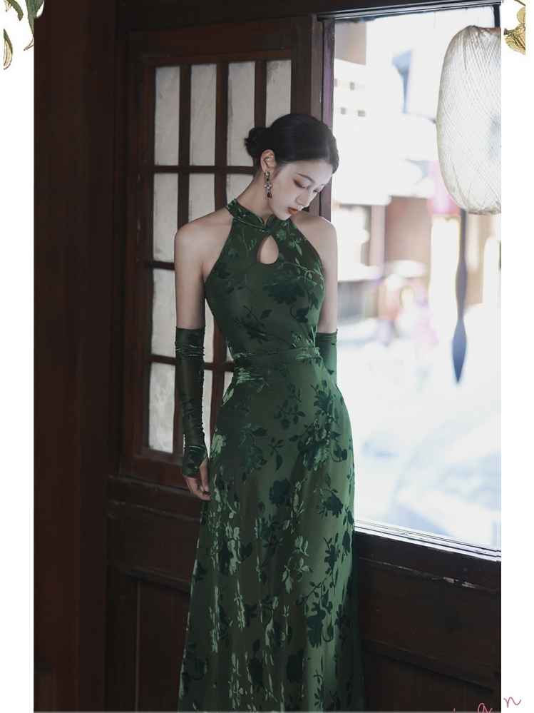 Green Dance Qiapo Cheongsam Yandan Hanfu